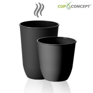 Herbruikbare drinkbekers voor warme dranken 30cl - Cup Concept Hot To Go - Zwart