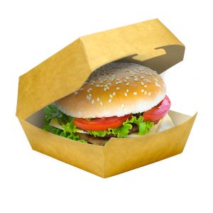 Composteerbare kartonnen hamburgerdozen