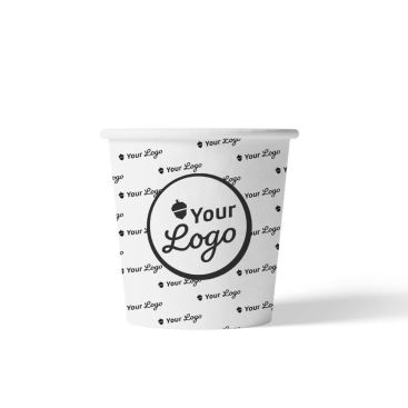 Kartonnen drinkbekers met PE coating met jouw logo - 4 oz