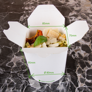 Take-away containers compostables
