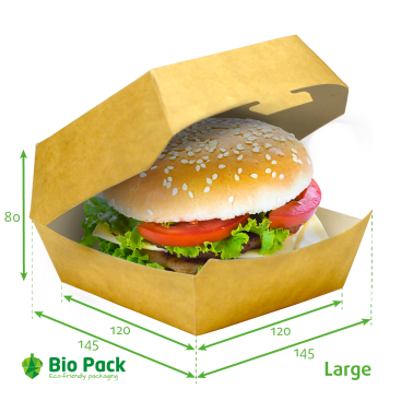 Composteerbare kartonnen hamburgerdozen