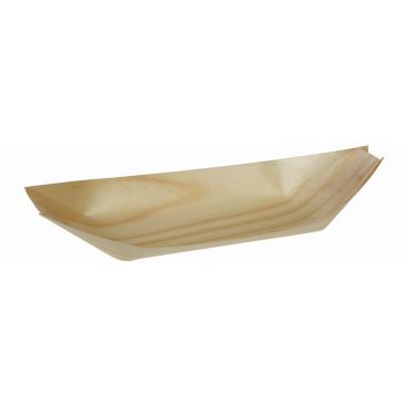 Disposable wooden serving bowl - boat - tray