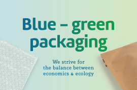 Blue-green packaging